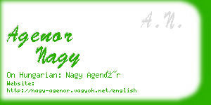 agenor nagy business card